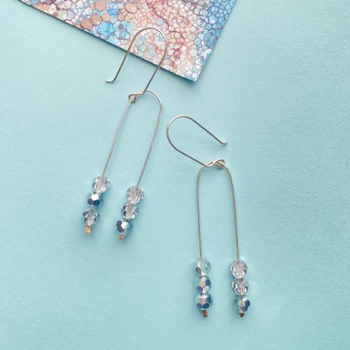 Margot Potter's Modern Mobile Earrings - , Contemporary Wire Jewelry, Beads, modern mobile earrings